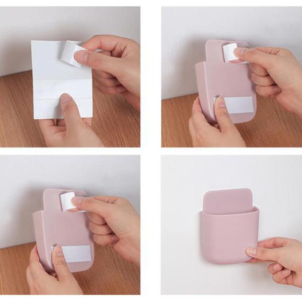 1374 Wall Mounted Storage Case With Mobile Phone Charging Port Plug Holder - Pack Of 4 Pcs 1374 Wall Mounted Storage Case With Mobile Phone Charging Port Plug Holder - Pack Of 4 Pcs